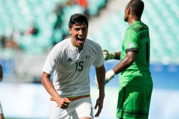 Gutiérrez celebrando uno de sus tantos frente a Fiyi en los JO de Río