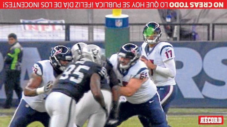 El láser verde, presente en el juego de NFL México