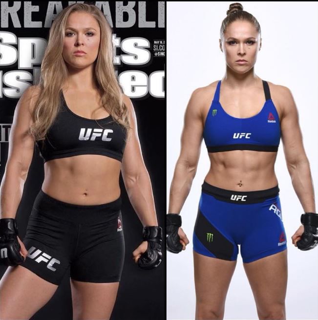 El antes y el ahora de Ronda Rousey