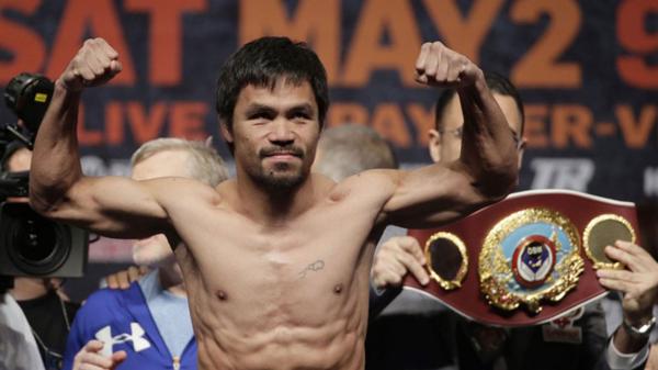 Manny Pacquiao tras ganar el título en 2016