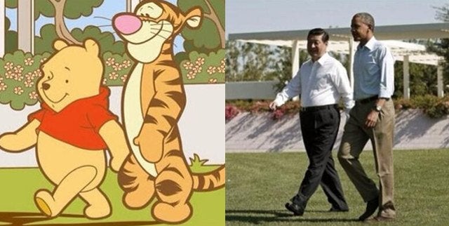 Meme comparativo de Xi Jinping con Winnie the Pooh