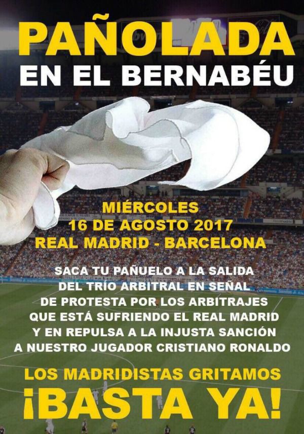 Cartel de iniciativa de fans del Real Madrid