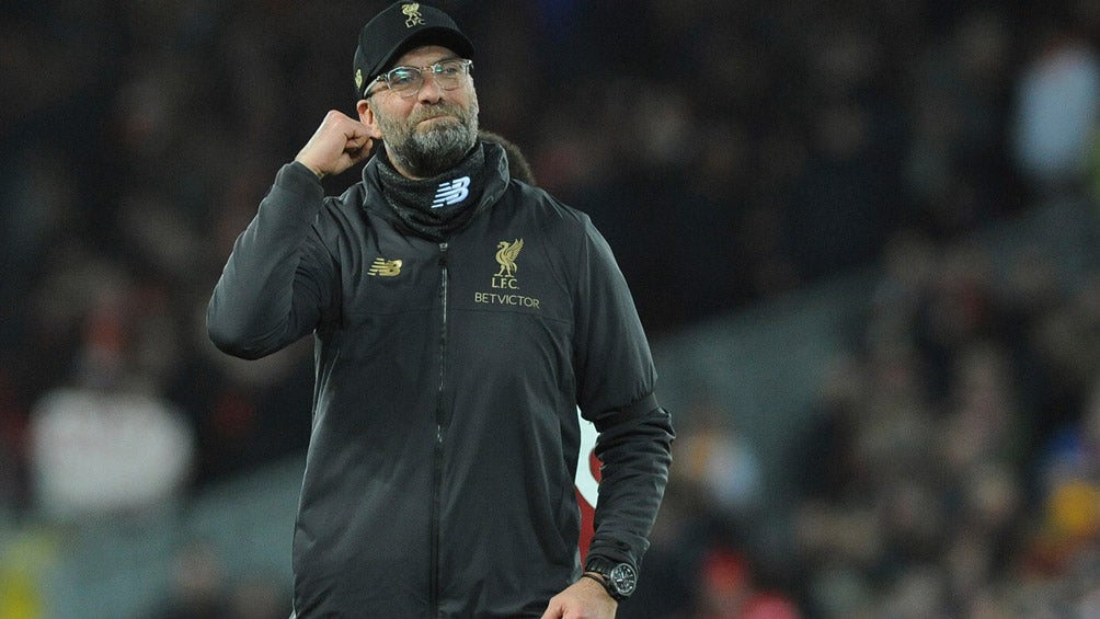 Klopp celebra una victoria de Liverpool en Anfield 