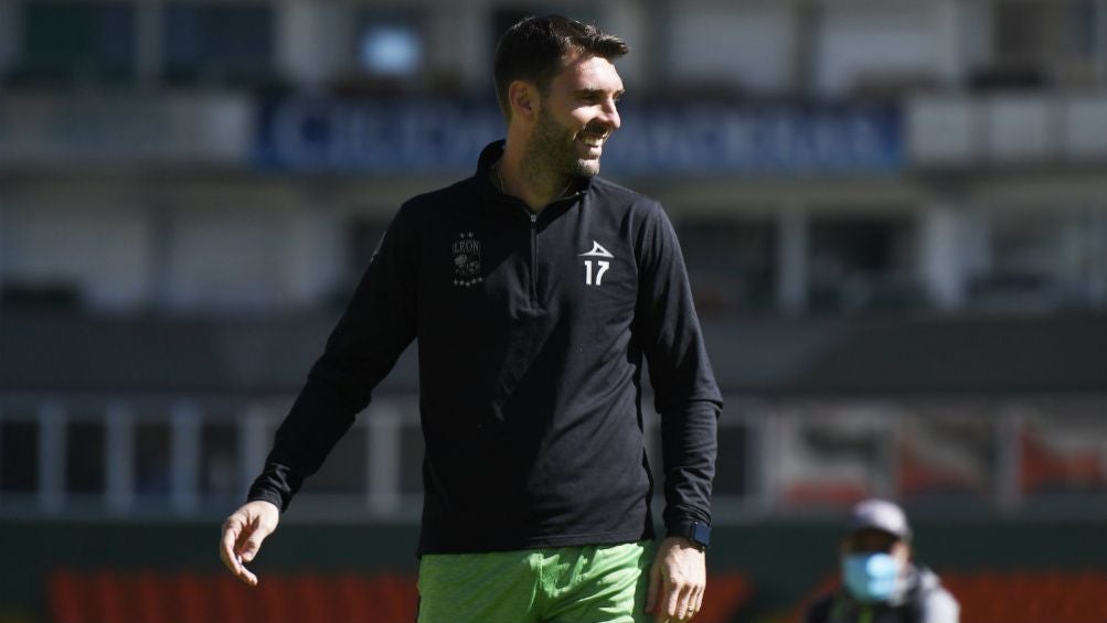 Boselli, en un entrenamiento con el León