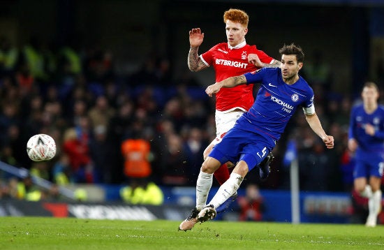 Cesc Fàbregas durante un partido del Chelsea