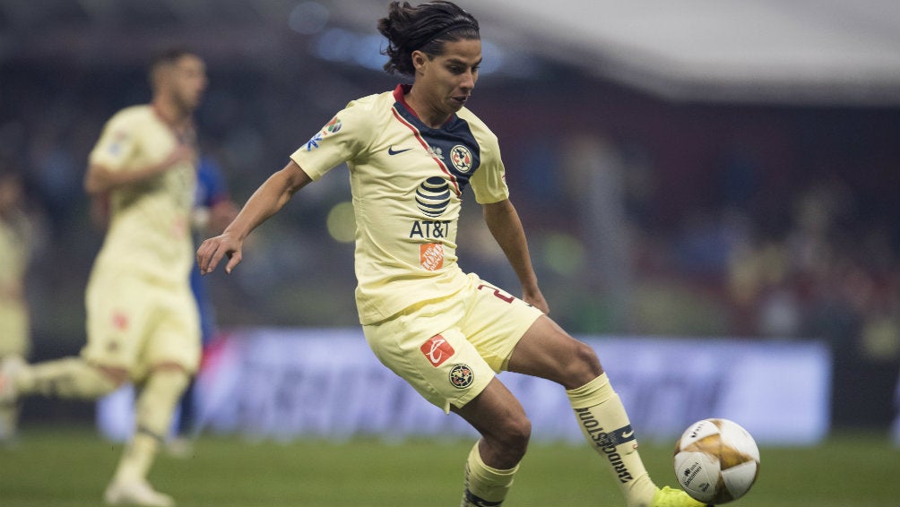 Lainez en un partido de las Águilas