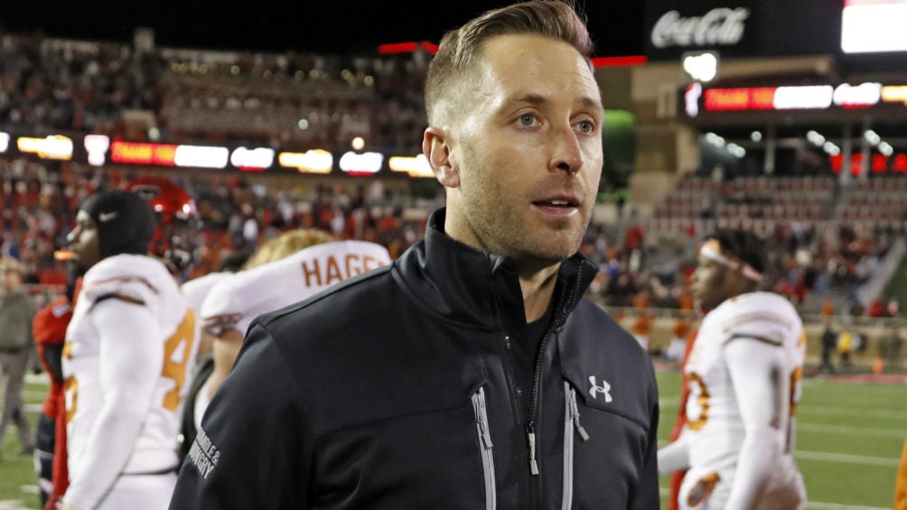 Kliff Kingsbury durante un juego con Texas Tech