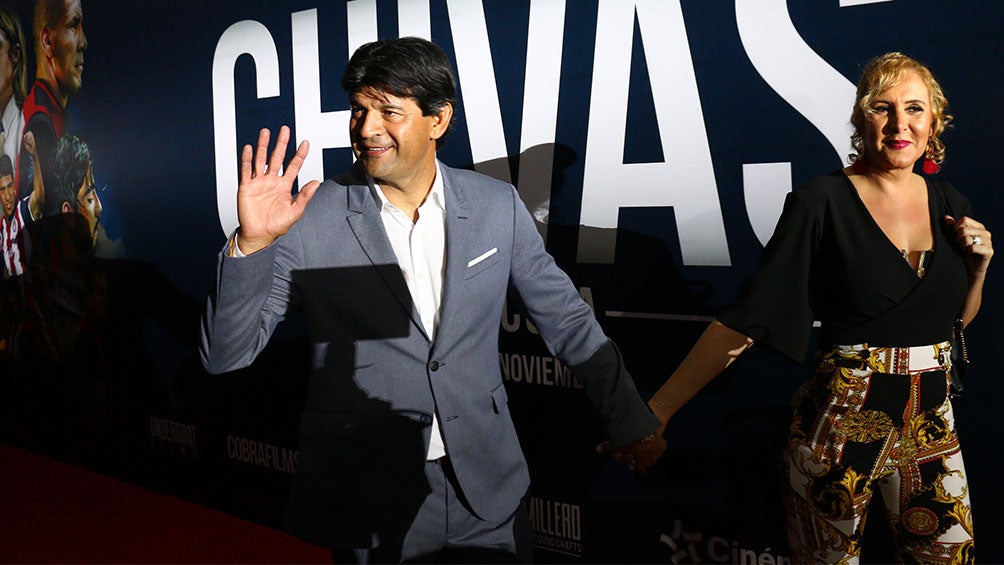 José Saturnino Cardozo en la premier de la película de Chivas