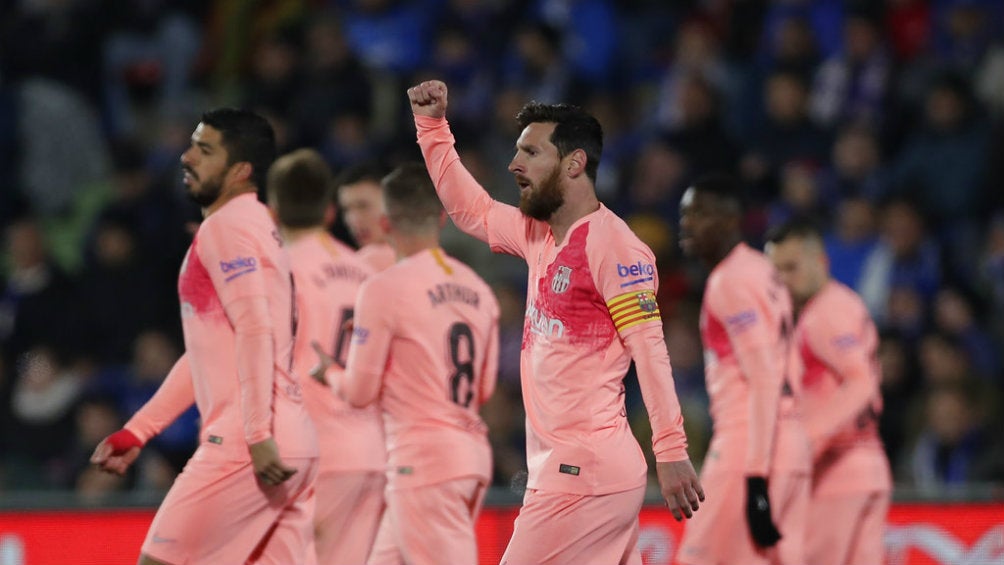 Messi, celebra anotación contra el Getafe 