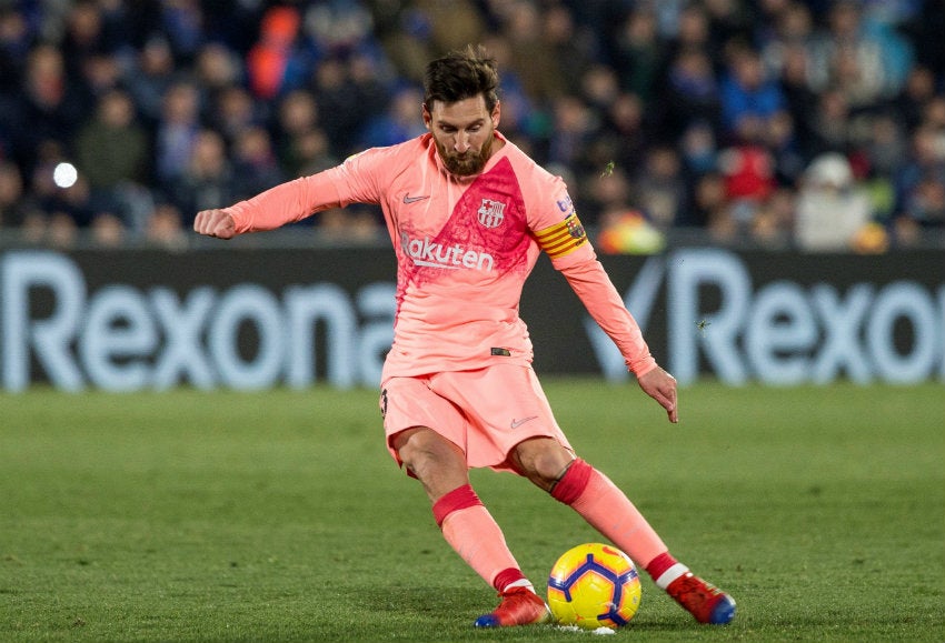 Messi saca disparo en partido frente al Getafe 