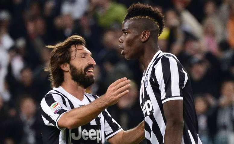 Andrea Pirlo festeja anotación con Pogba