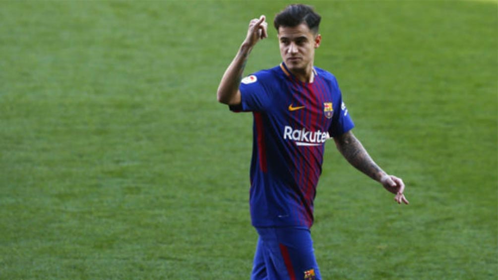 Coutinho en un juego con el Barcelona 