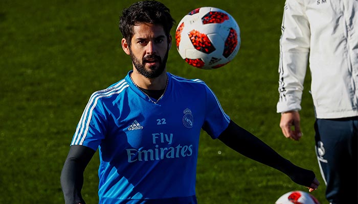 Isco en el entrenamiento del Real Madrid 