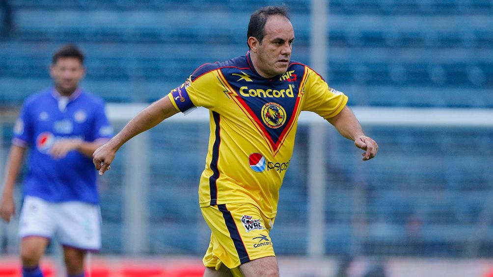 Cuauhtémoc Blanco en un partido de Leyendas