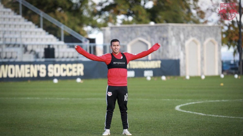 Gamarra durante entrenamiento del New York Red Bull 