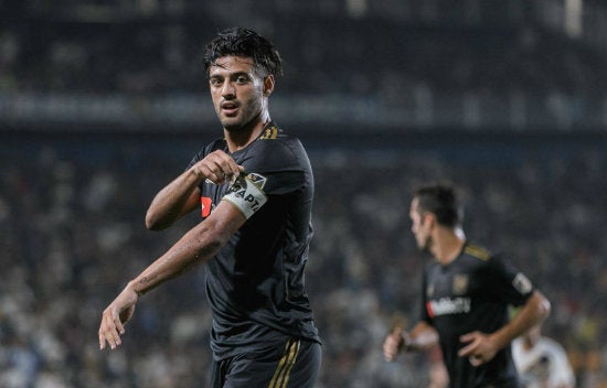 Carlos Vela en un partido de Los Angeles