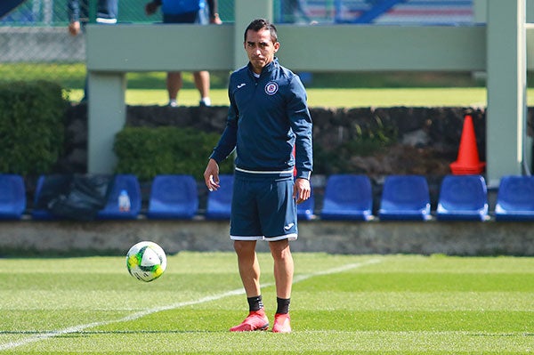 Baca, durante entrenamiento de Cruz Azul 