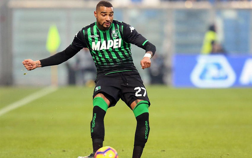 Prince Boateng durante un juego con el Sassuolo 