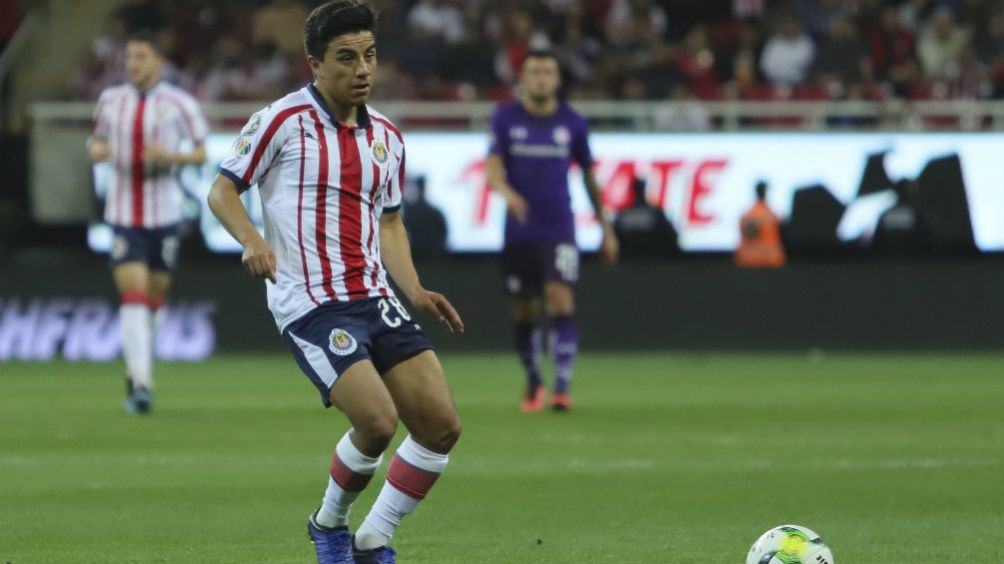 Fernando Beltrán durante un partido de Chivas