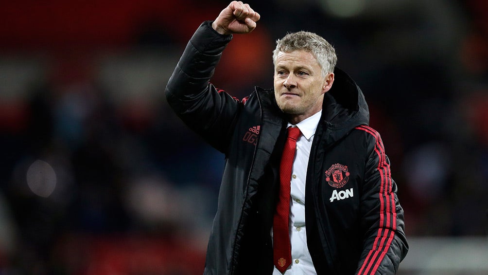 Solskjaer festeja un triunfo de los Red Devils