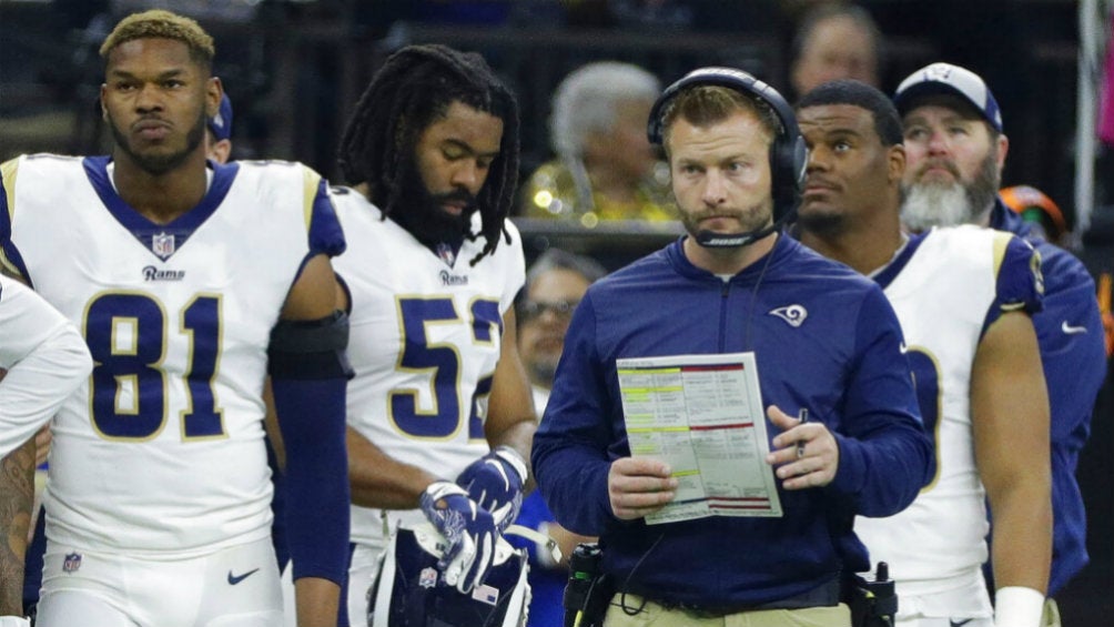 McVay durante partido de Los Angeles Rams 