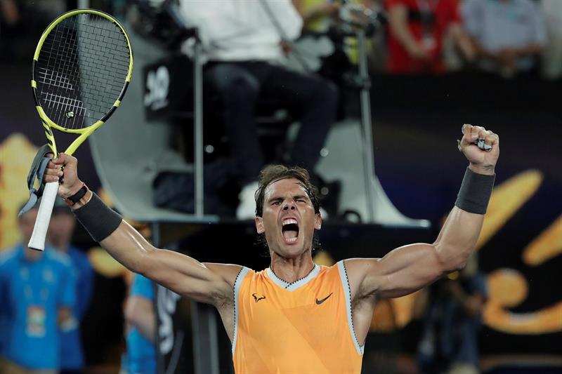 Nadal lanza un grito tras pasar a la Final del Abierto de Australia