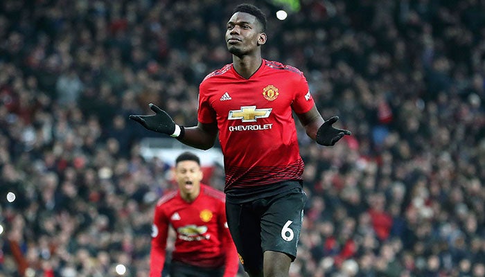 Pogba tras anotar con los Red Devils 