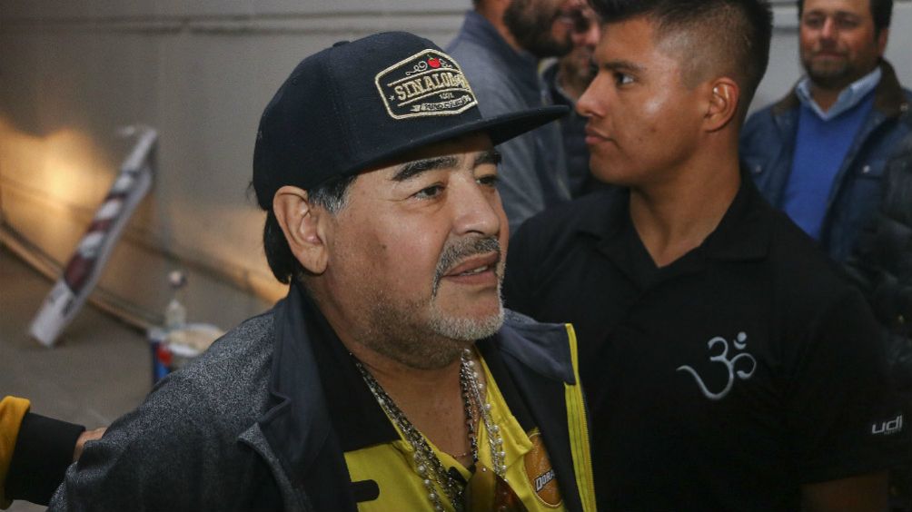 Diego Maradona, entrenador de Dorados de Sinaloa