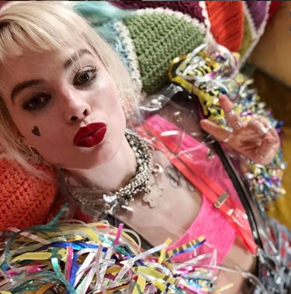 Margot Robbie caracterizada de Harley Quinn 