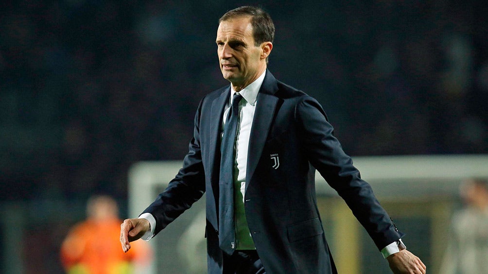 Allegri, durante el juego entre la Juventus y Atalanta