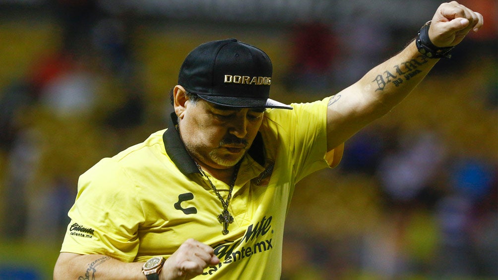 Maradona festeja triunfo con Dorados