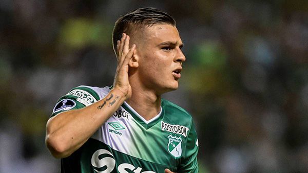 Nicolás Benedetti en un partido con el Deportivo Cali