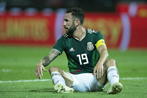 Layún durante un partido con el Tricolor