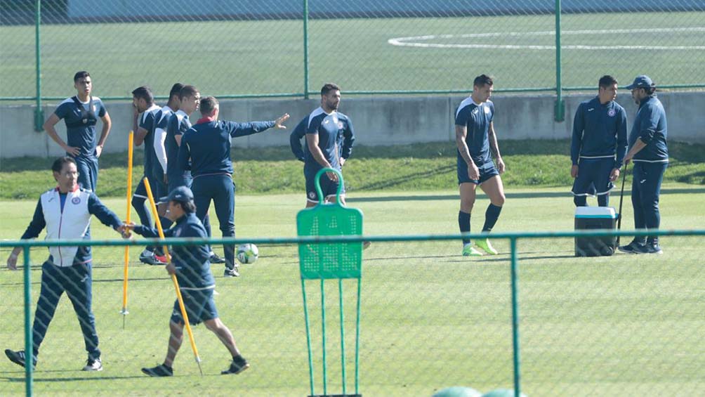 Cruz Azul durante el entrenamiento en la Noria 