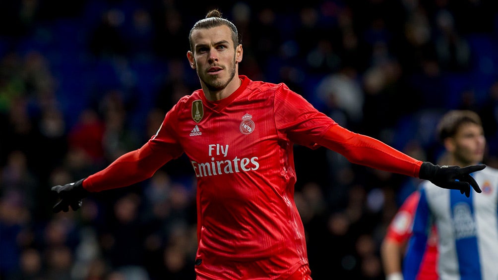 Bale festeja gol con el Real Madrid 