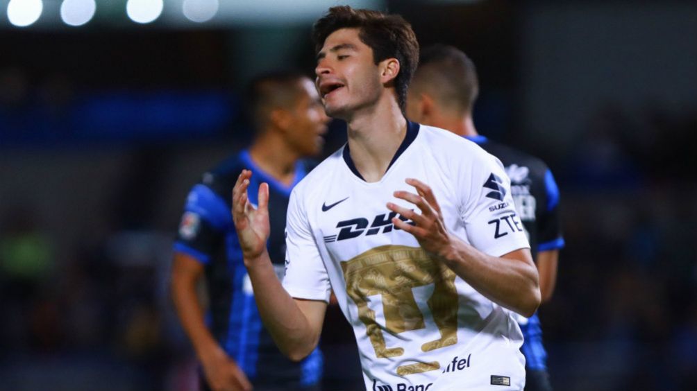 Pablo Jáquez durante un partido con Pumas