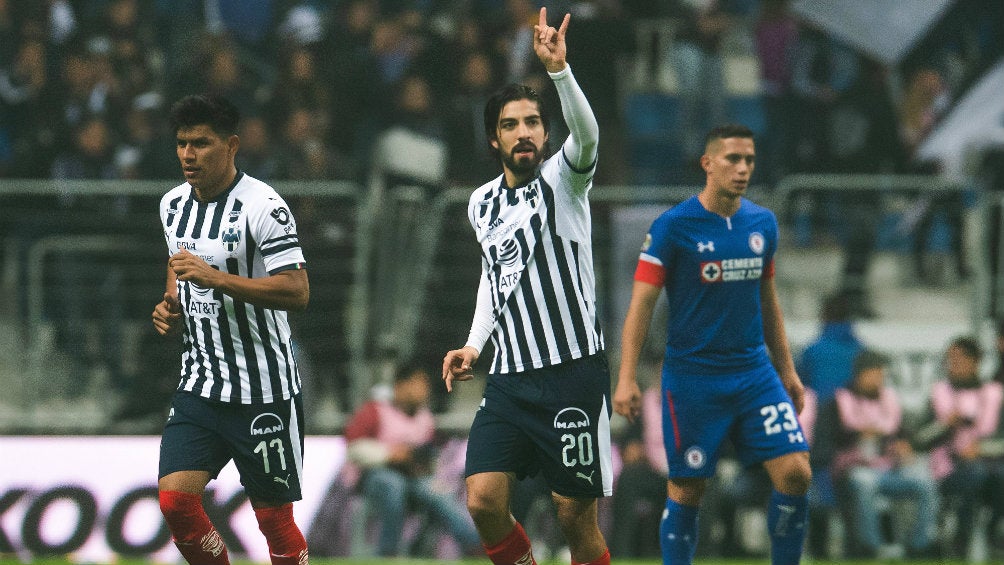 Pizarro y Gallardo festejan anotación con Rayados