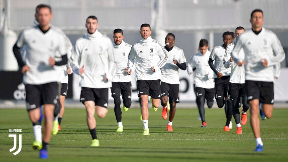 Real Madrid, durante un entrenamiento de las Juventus