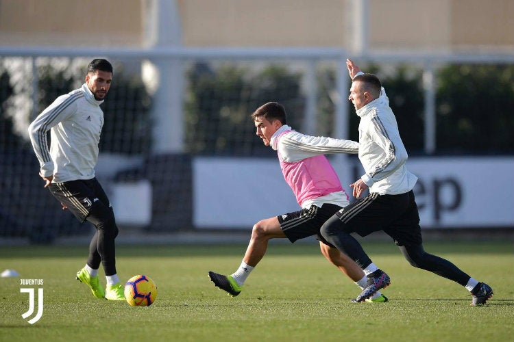 Juventus, durante un día de práctica