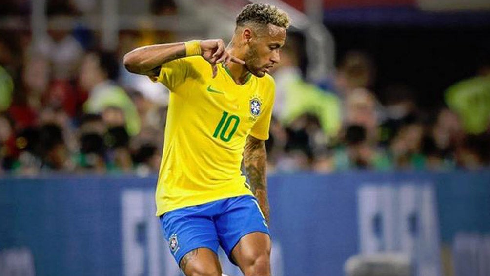 Neymar, durante un partido con Brasil