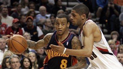 Monta Ellis y Nicolas Batum durante aquel partido