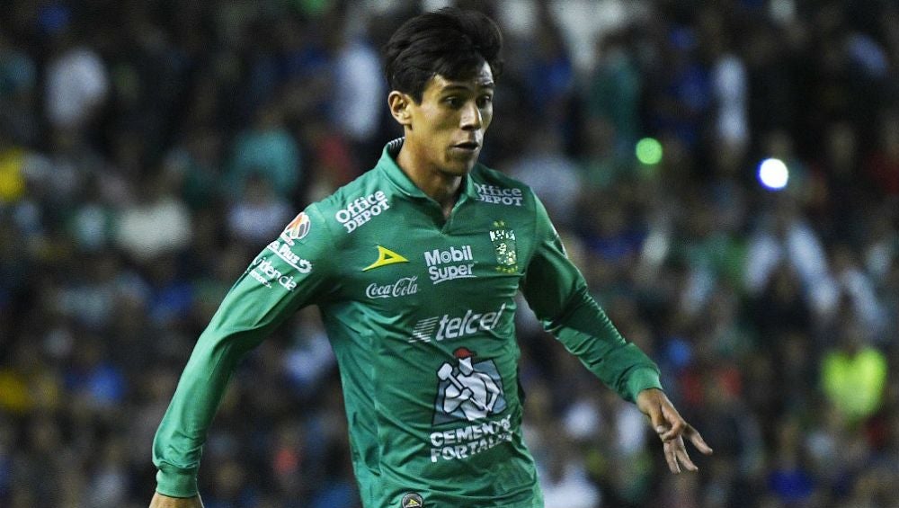 José Macías, durante un partido de León 