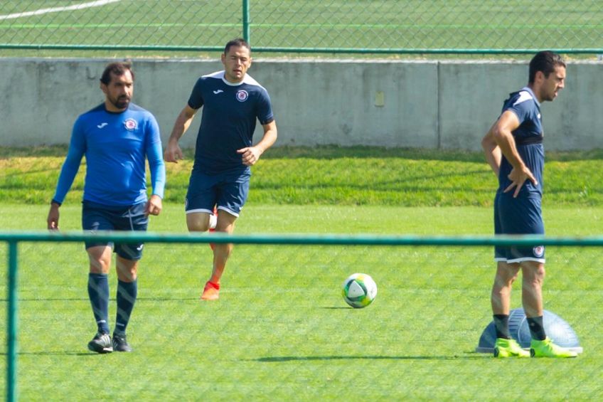 Entrenamiento del Cruz Azul en la Noria previo al duelo de la J7