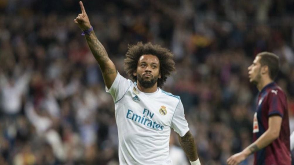 Marcelo durante un partido del Real Madrid