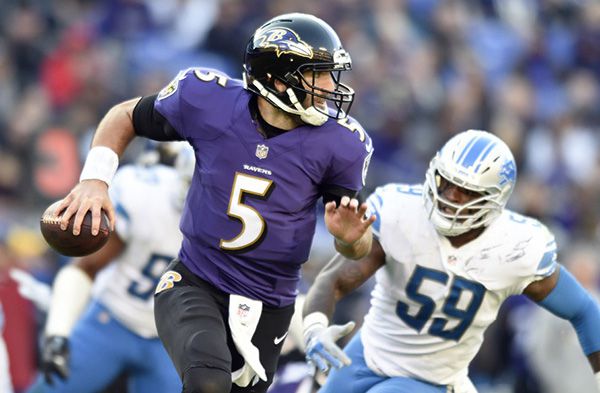 Flacco en un partido con Baltimore 