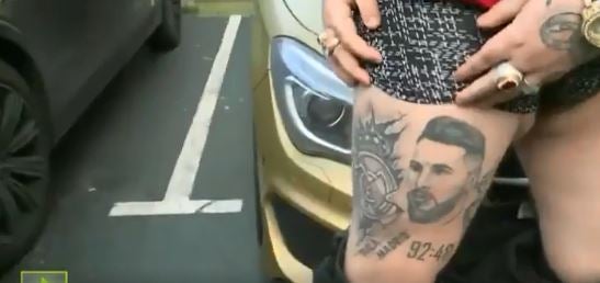 Tatuaje inspirado en el rostro de Sergio Ramos