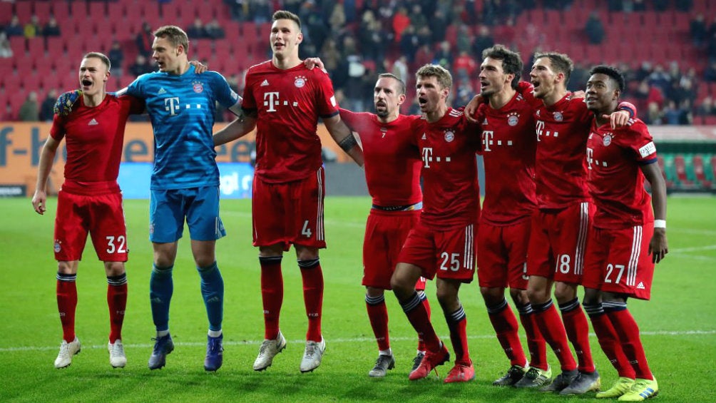 Bayern Munich celebra su triunfo frente al Augsburgo