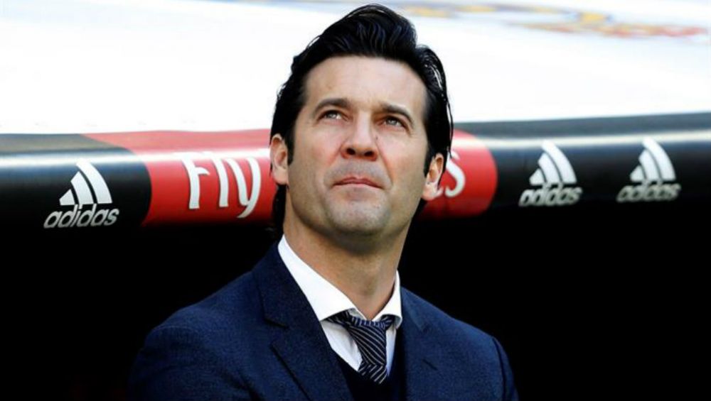 Solari, durante el partido contra Girona 