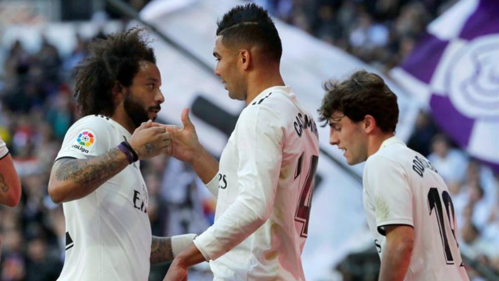 Marcelo y Casemiro en el partido vs Girona