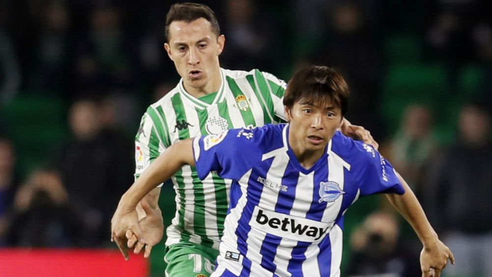 Andrés Guardado, durante el partido contra Alavés